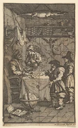 Hudibras visitando a Sidrophel Diecisiete pequeñas ilustraciones para Hudibras de Samuel Butler..., 1721-26