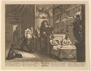 Hudibras y el abogado Doce grandes ilustraciones para Hudibras de Samuel Butler, Placa, 1725-68