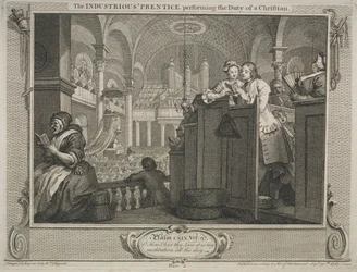 Industry and Idleness: The Industrious Prentice Performing the Duty of a Christian