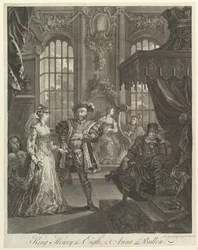 Rey Enrique VIII y Anna Bullen, ca. 1728