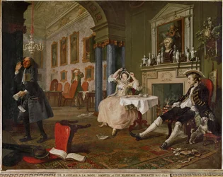 Matrimonio a la moda: 2. El Tete à Tete (óleo sobre lienzo)