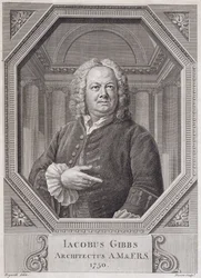 Retrato de James Gibbs (1682-1754) de 