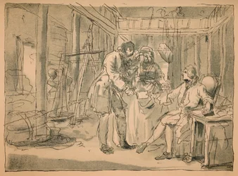 Boceto rechazado para Industria y Ociosidad, 1747