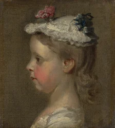 Estudio de la cabeza de una niña