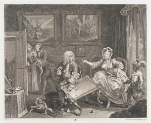La Prostituta Encuentra un Protector, diseñado 1732, impreso 1744