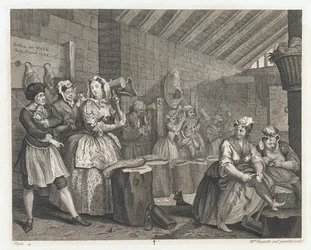 La Prostituta Alojada en Bridewell, diseñado 1732, impreso 1744