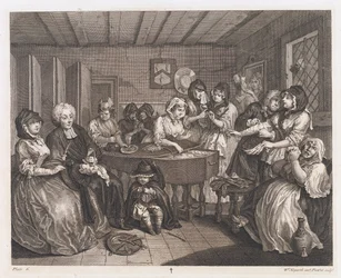 El funeral de la ramera, diseñado en 1732, impreso en 1744