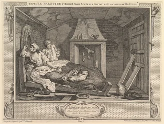 El aprendiz ocioso regresado del mar y en un desván con una prostituta común, 30 de septiembre de 1747