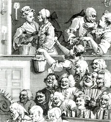 La audiencia risueña, 1733