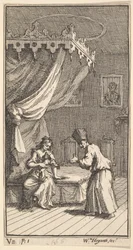 La Nueva Metamorfosis, Placa 5: Fantasio, Transformado en un Perro Faldero, con Donna The..., 1724