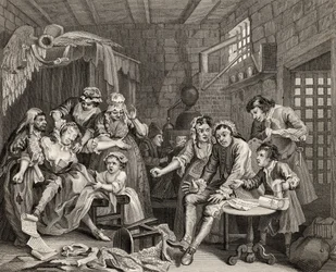 La escena de la prisión, placa VII de 