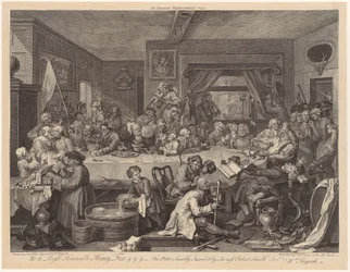 Banquete electoral, lámina 1 de la serie «Las elecciones»