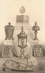 Reliquias asociadas con la Reina Isabel, 1886