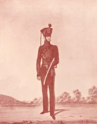 Oficiales de los Rifles del Ejército de Madrás, c1837-1843, 1909