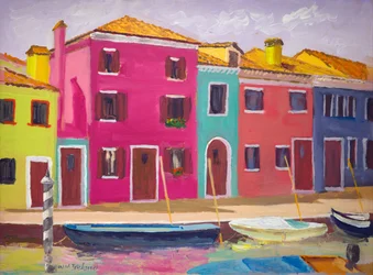Beautiful Burano (óleo sobre tabla)