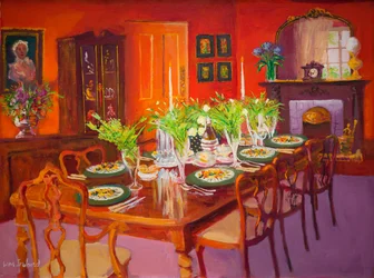 Comedor (óleo sobre tabla)