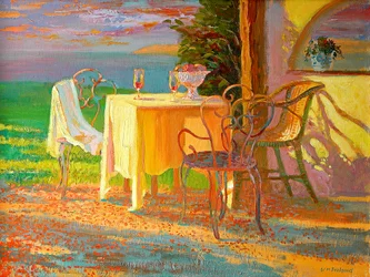 Terraza al atardecer, 2003