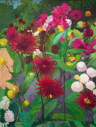 Jardín de las delicias (óleo sobre tabla)