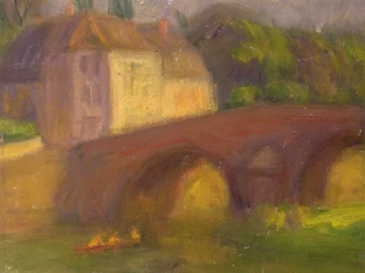 Puente (óleo sobre lienzo)