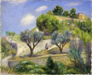 La colline de Vence - "Terraced hill, Vence" Pintura de William James Glackens (1870-1938) Óleo sobre lienzo