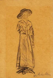 mujer con sombrero de ala ancha