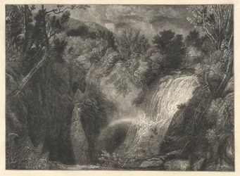 paisaje con dos cascadas