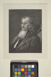 Retrato de Allan Wardner (tinta, pluma, lápiz)