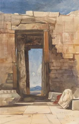 Una puerta en la Acrópolis de Atenas
