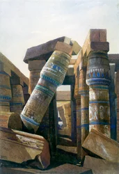 Sala de columnas, Karnak, 1839