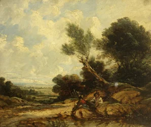 Paisaje con figuras