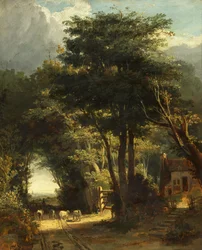 Paisaje con la iglesia de Frenchay en la distancia