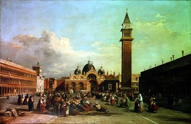 La Piazza San Marco, con una procesión