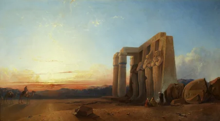 El Ramesseum en Tebas, atardecer