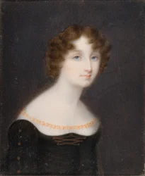 Retrato de Georgina Elizabeth, esposa del segundo conde de Bradford (1792-1842), c.1828-42 (óleo sobre lienzo)
