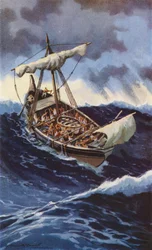 Barco de San Pablo (litografía en color)