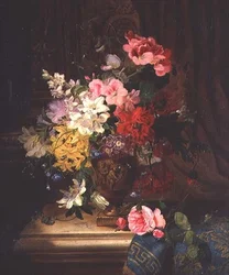 Una naturaleza muerta de flores