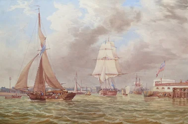 Navegación a la entrada del puerto de Portsmouth