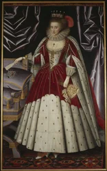 Lucy Russel, condesa de Bedford (nacida Harington) - Retrato de Lucy Russell, Condesa de Bedford (1580-1627), nacida Harington, por Larkin, William (1580s-1619)