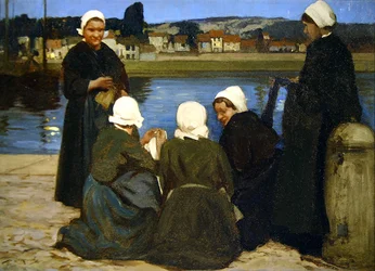Mujeres bretonas (óleo sobre lienzo)