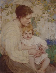 Madre e hijo (óleo sobre lienzo)