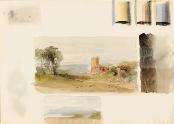 Lecciones de Pintura de Paisaje con Esquema de Color Indicado