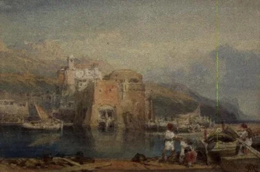 Escena de puerto siciliano