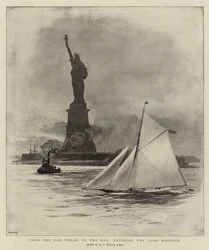 Del Viejo Mundo al Nuevo, entrando al Puerto de Nueva York