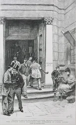 Entrada de la Bolsa de Valores en Capel Court, 1891