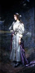 Retrato de Mary Logsdail, la hija del artista