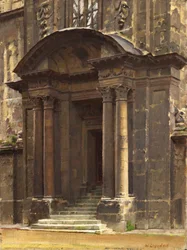 El pórtico del viejo Ashmolean, Oxford