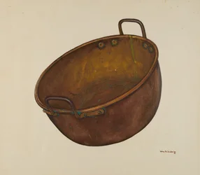 Vasija de caramelo de cobre, c. 1939