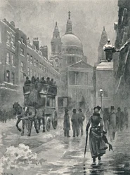 Ludgate Hill en una mañana de invierno