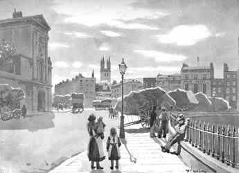 Smithfield y el Hospital de St. Bartholomew, 1891