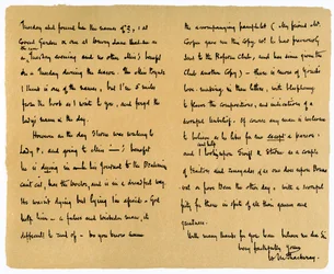 Carta de William Makepeace Thackeray a TW Gibbs, 12 de septiembre de 1851